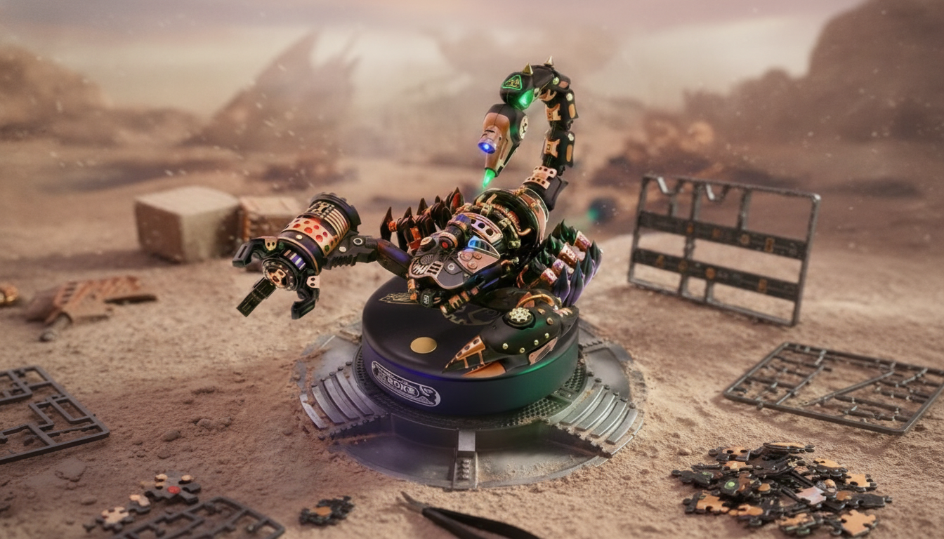 3D Mechanical Scorpion Puzzle: Motorized Lights & Motion