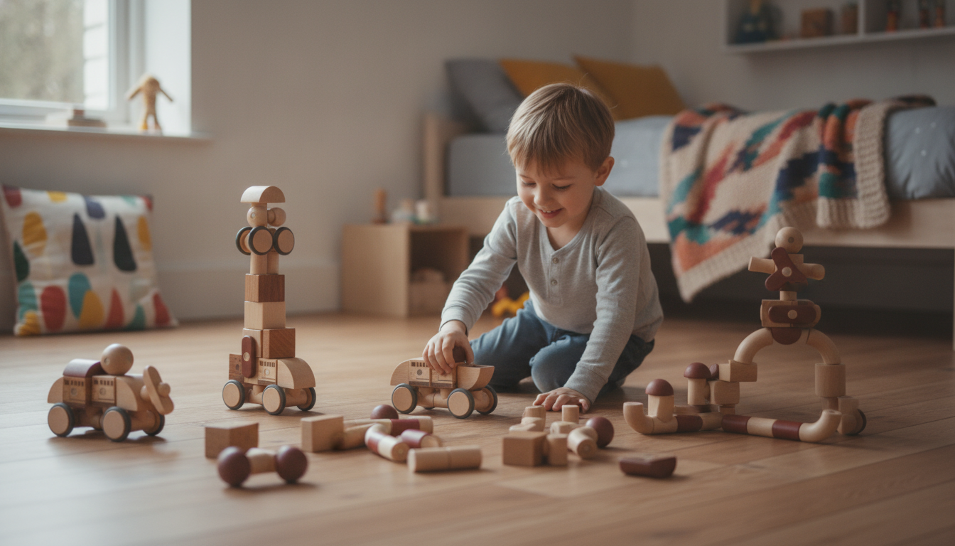 42PCS Magnetic Wooden Blocks: Bigger Builds for Kids