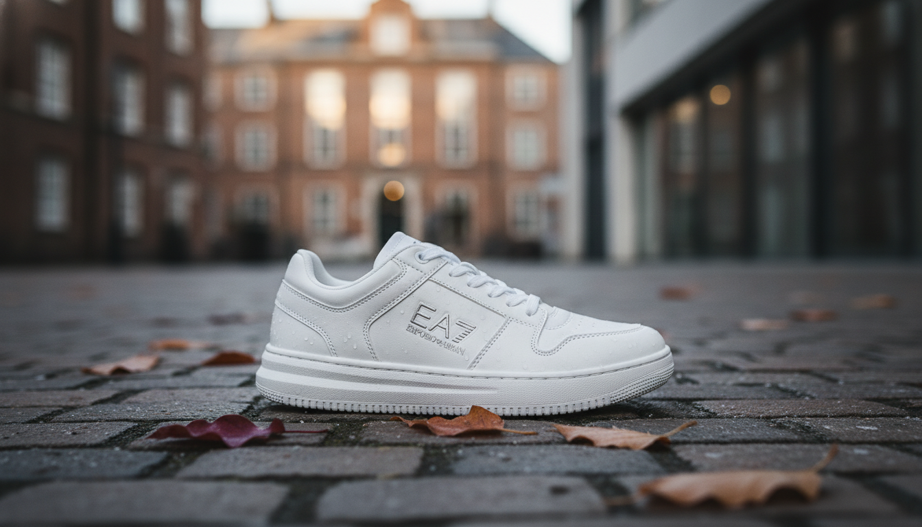 EA7 Men’s White Sneakers for Fall/Winter City Wear